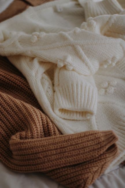 Stickad tröja Beige